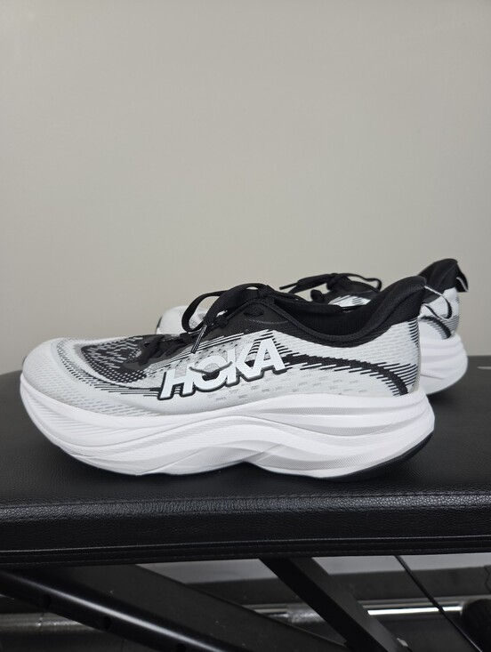 Hoka One One Shoes - HOKA Skyflow White Black Women’s Running Shoes Size 8.5B Medium Athletic Sneaker